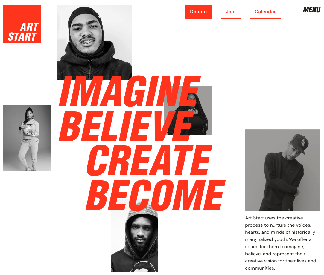 Art Start website screenshot