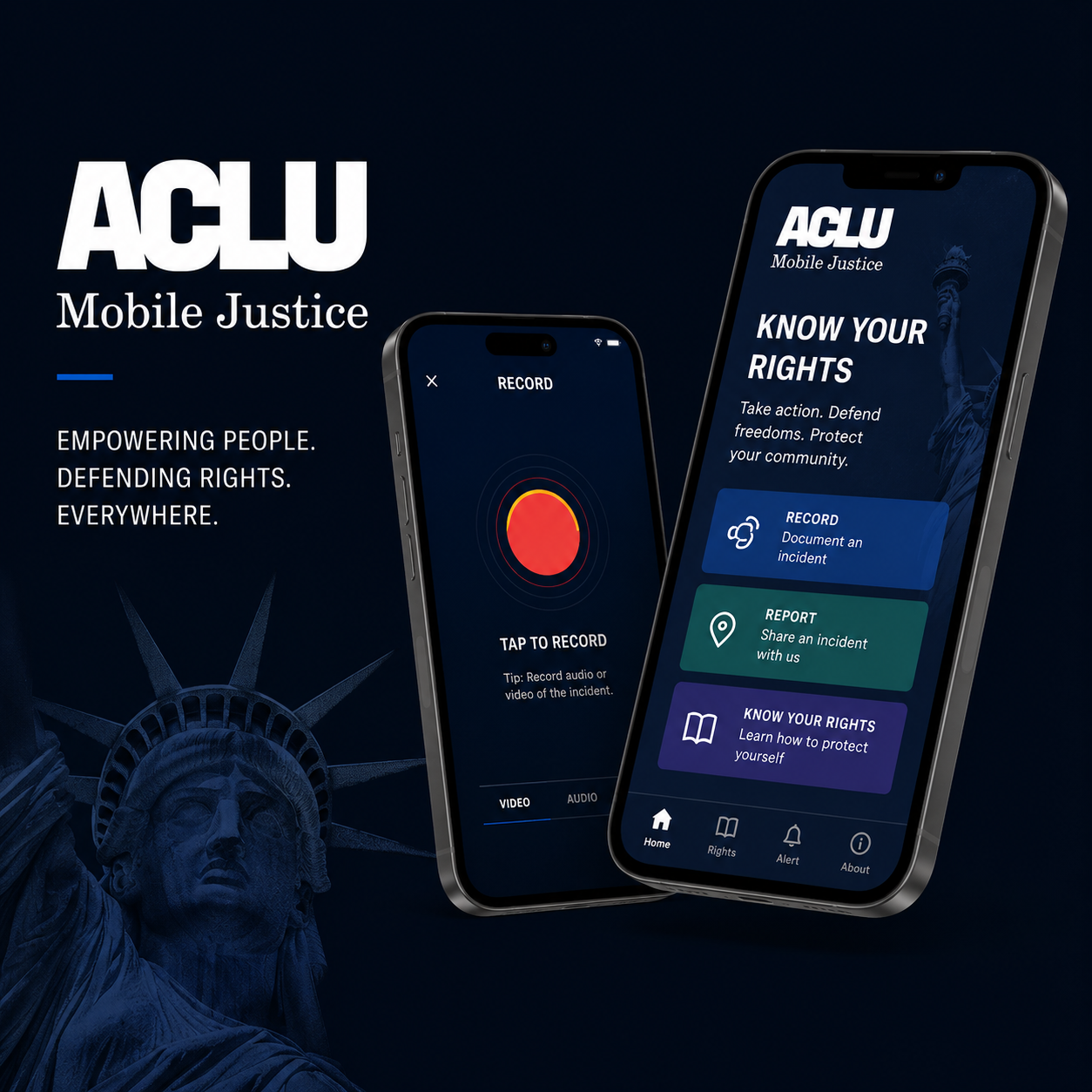 ACLU Mobile Justice app screenshot